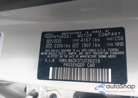 2026 Hyundai Elantra N из США, поврежденный, VIN KMHLW4DK3TU036319